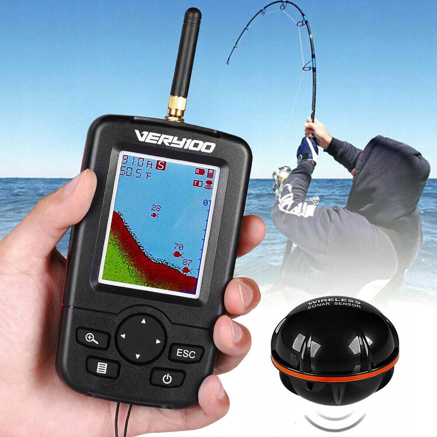 SONAR FISH FINDER SONAR FISH DETECTOR- WIRELESS 100m Packaging status original