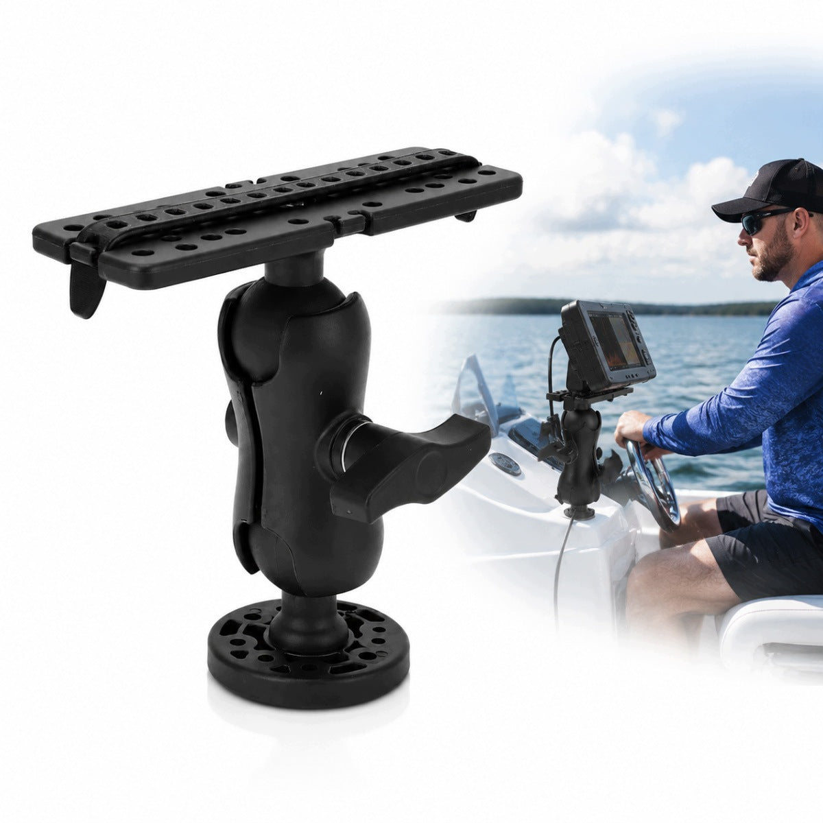 SONAR MOUNTING BRACKET FOR GARMIN ECHOMAP, LOWRANCE, HUMMINBIRD