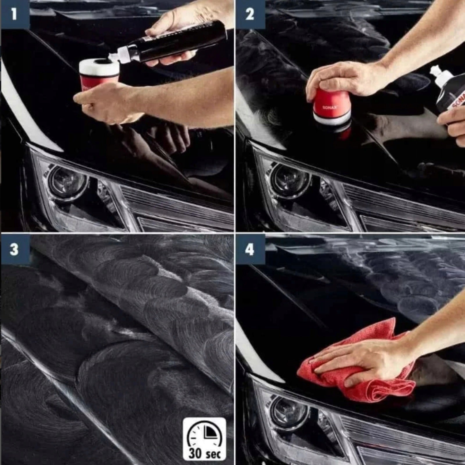 SONAX COLORING WAX NANO PRO BLACK 500 ml CARNAUBA GIVES SHINE Manufacturer's catalog number S296100