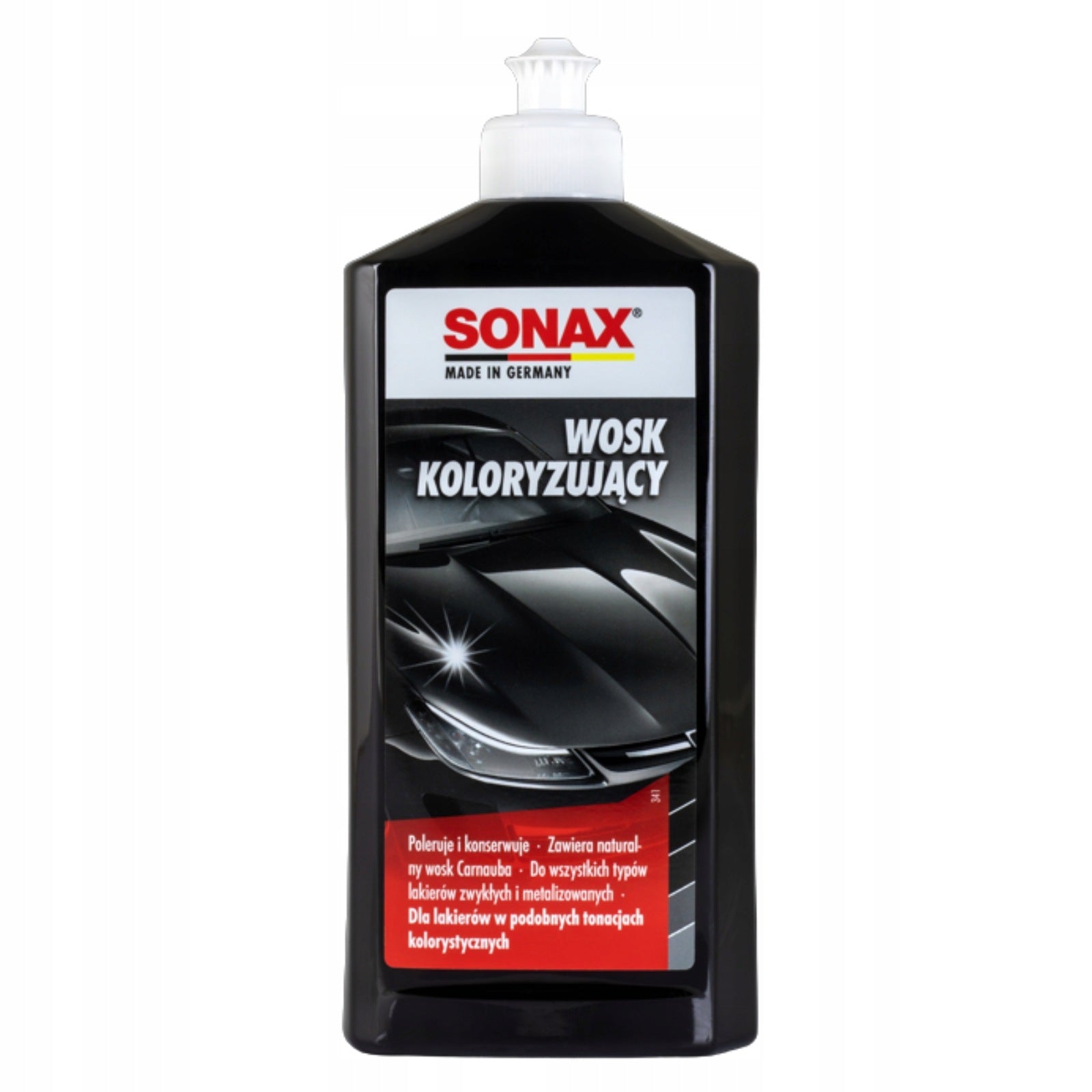SONAX COLORING WAX NANO PRO BLACK 500 ml CARNAUBA GIVES SHINE
