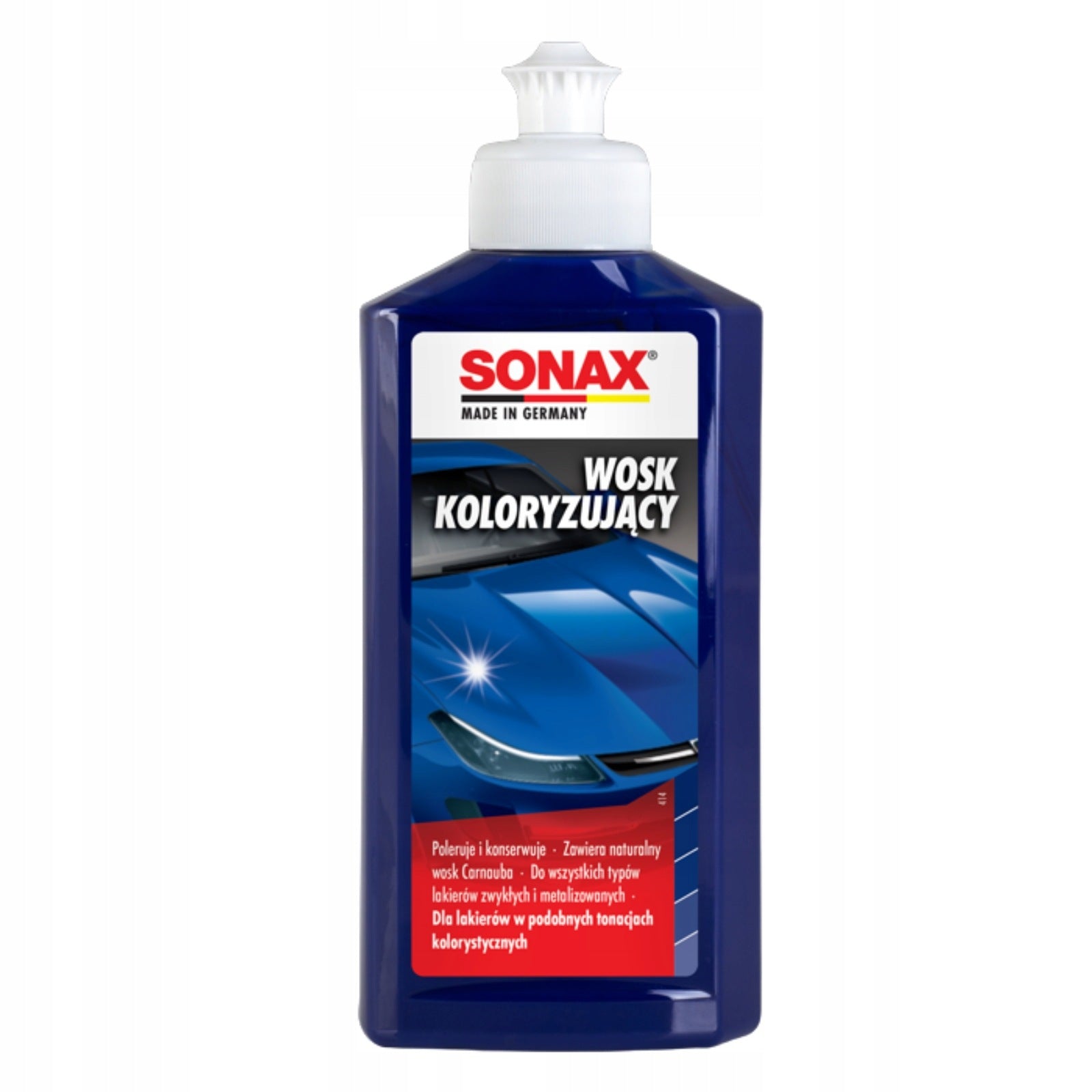 SONAX COLORING WAX NANO PRO BLUE 250 ml CARNAUBA GIVES SHINE