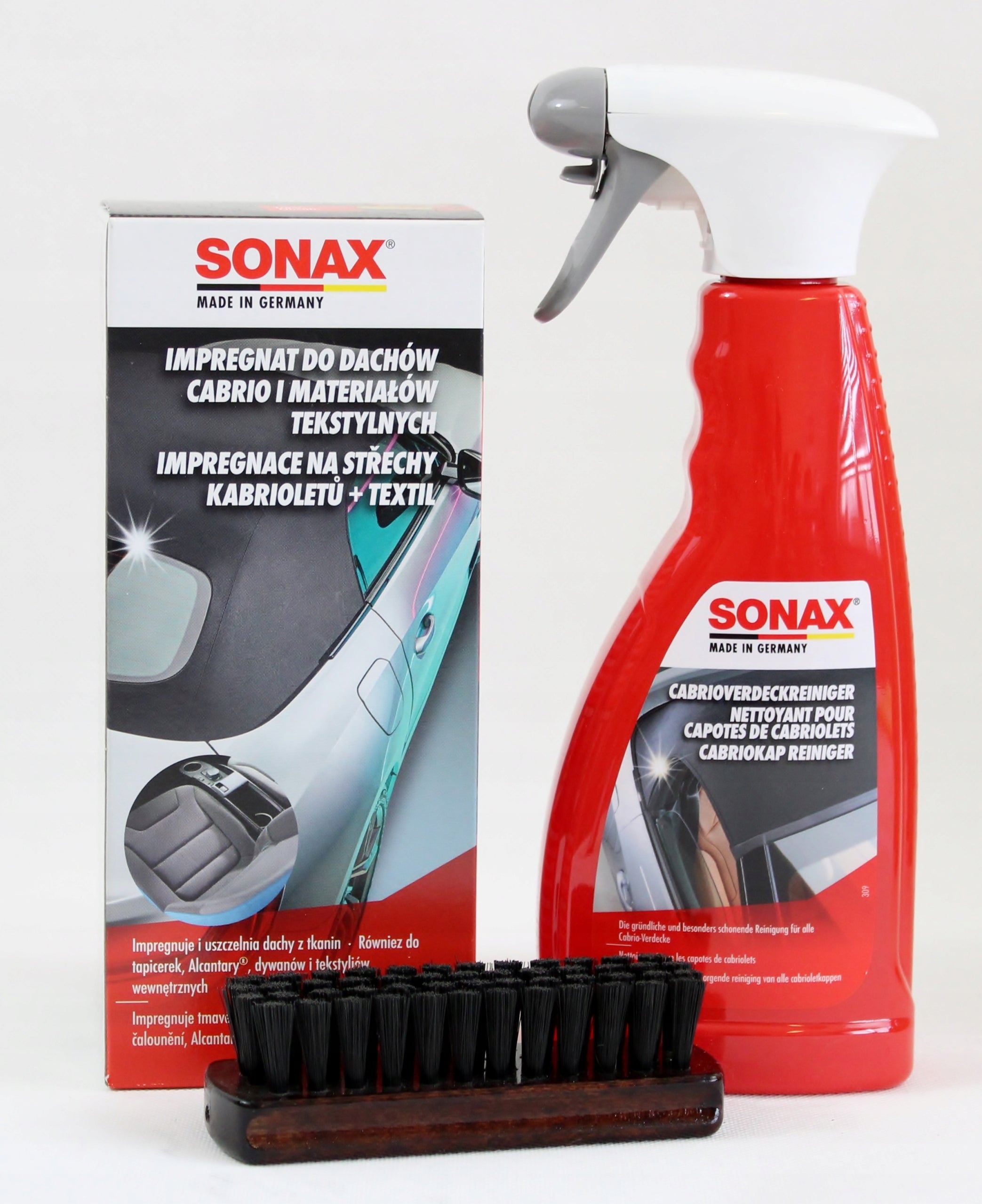 SONAX CONVERTIBLE ROOF CARE KIT Manufacturer's catalog number 309200 + 310141 + G450