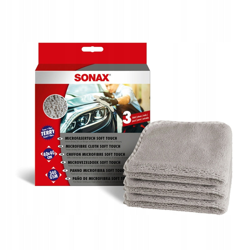 SONAX MICROFIBER CLOTHS 40x40cm 3pcs