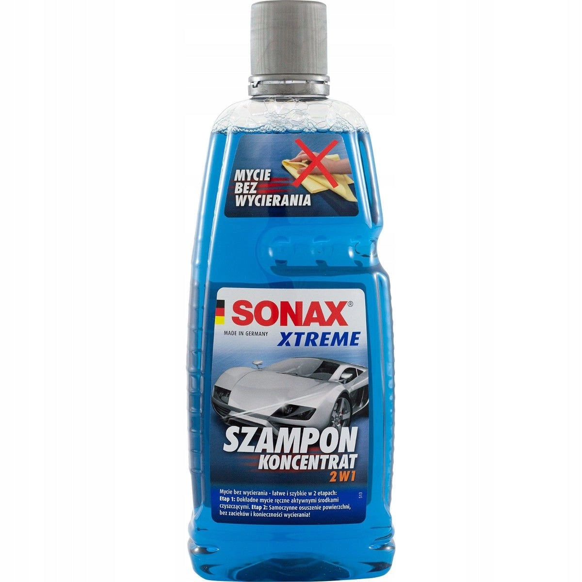 SONAX SHAMPOO 2in1 CONCENTRATE WITHOUT WIPING 1L Manufacturer Sonax