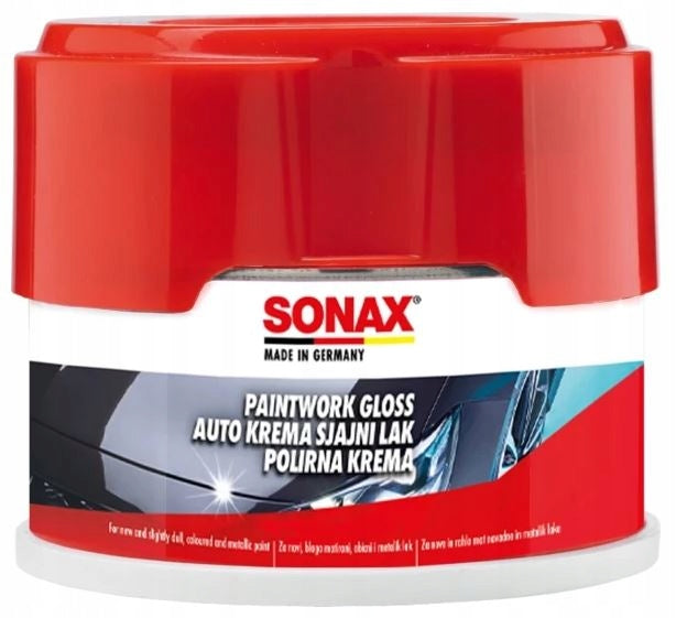 SONAX - WAX PASTE WITH POLISHING SPONGE - 250 ML