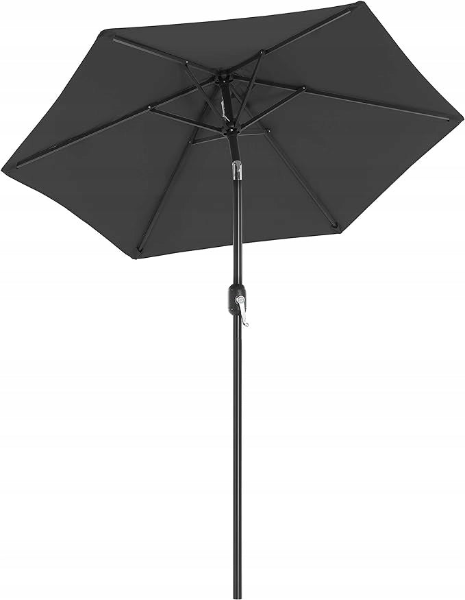 SONGMICS Garden umbrella O300 cm grey, adjustable, UPF 50+