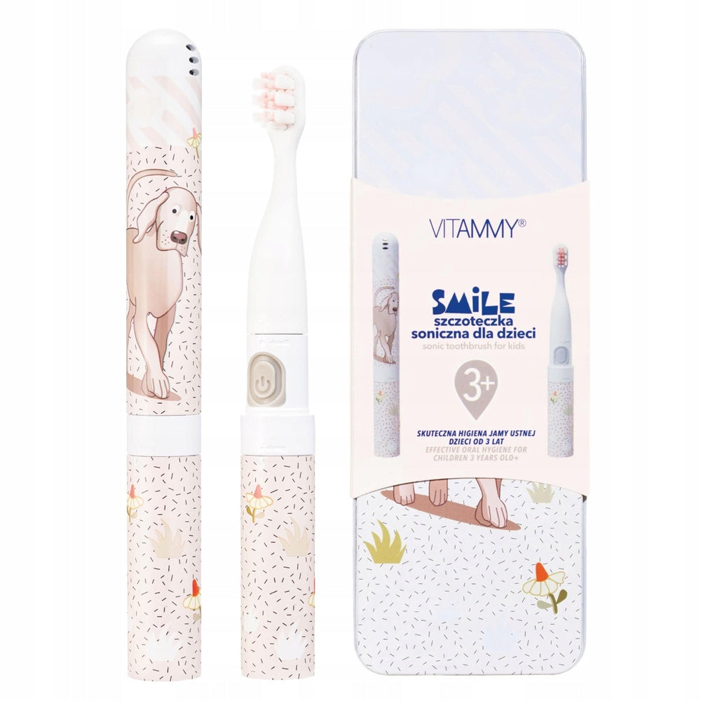 SONIC ELECTRIC TOOTHBRUSH FOR CHILDREN 3+ VITAMMY SMILE DOG + CASE