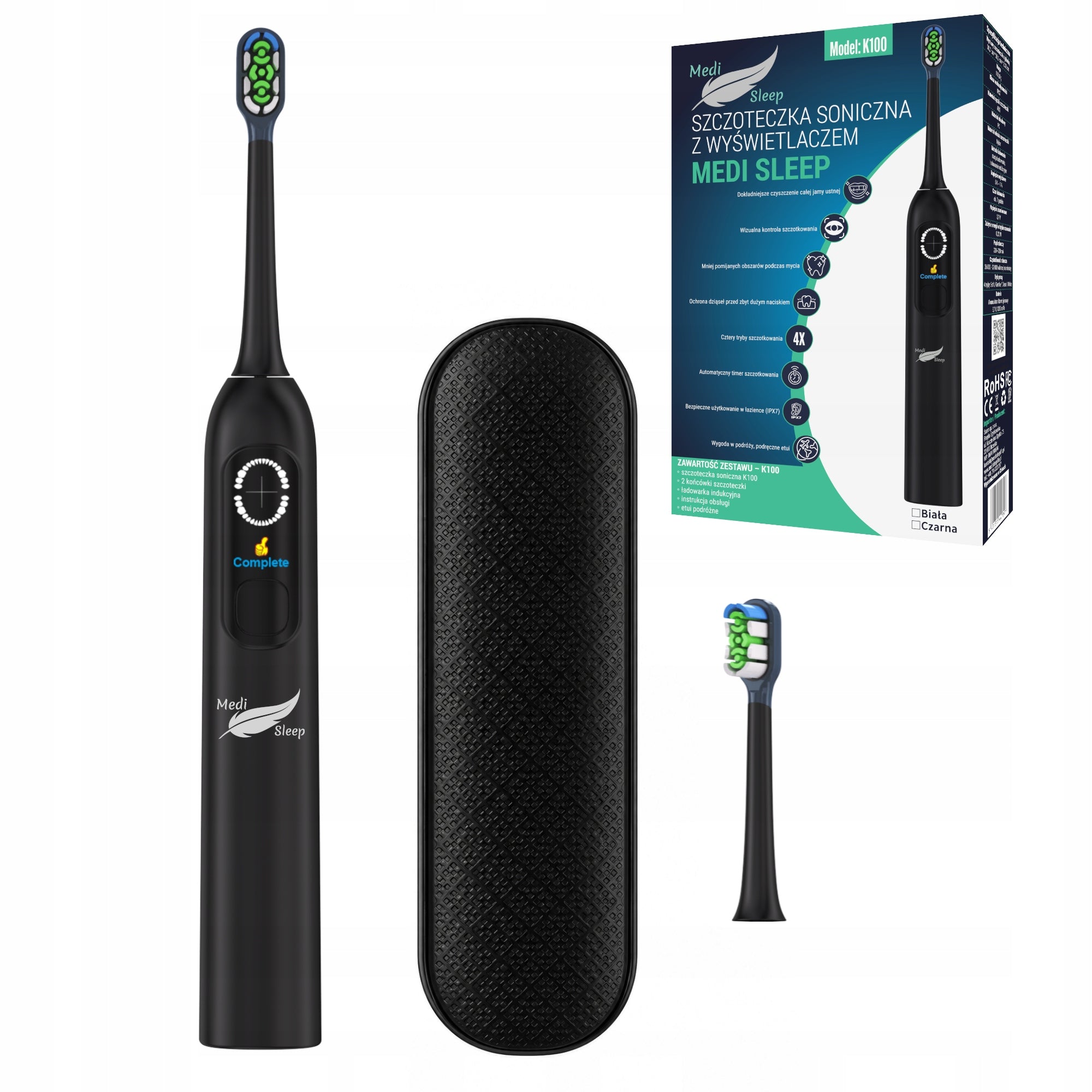 SONIC TOOTHBRUSH 96 thousand/min FOR TEETH WITH LCD DISPLAY TIMER CASE