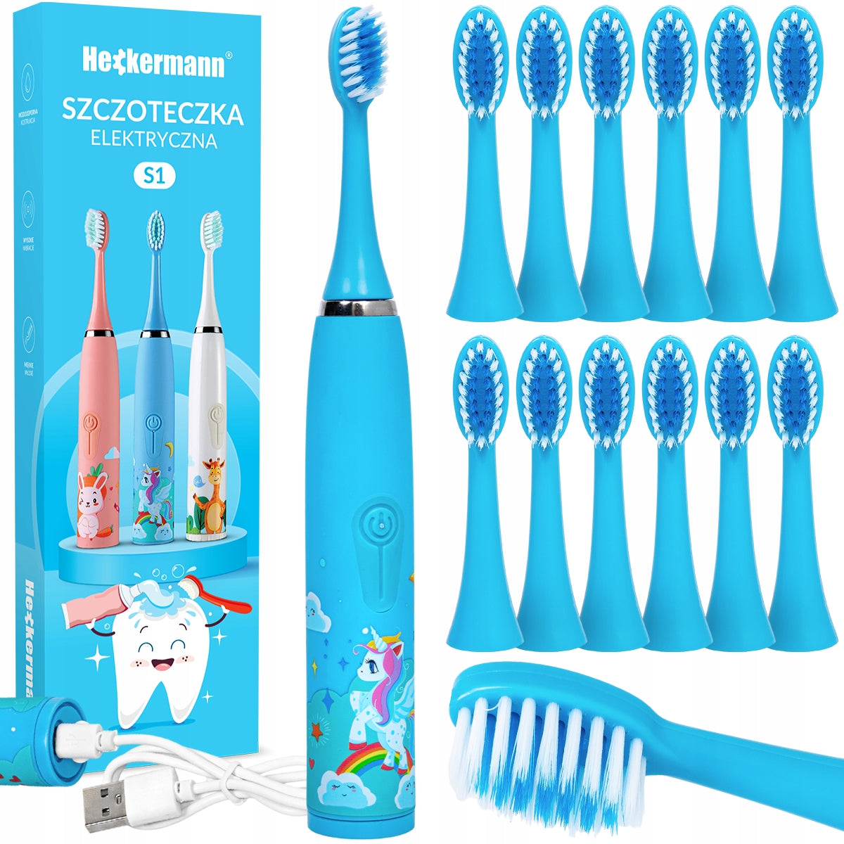 SONIC TOOTHBRUSH AUTOMATIC PONY FOR CHILDREN 12 TIPS