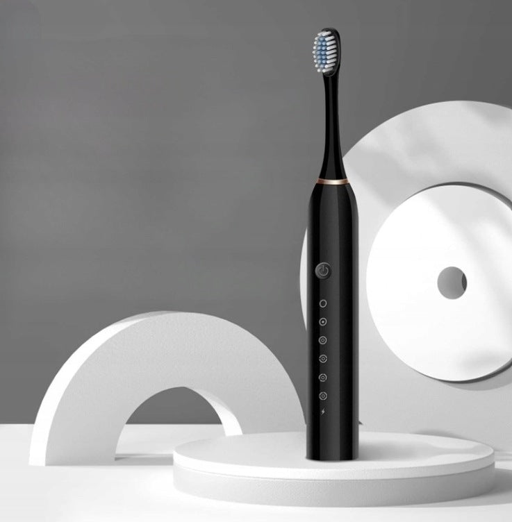 SONIC TOOTHBRUSH BLACK WATERPROOF SET OF 8 TIPS + CASE Manufacturer code 2x