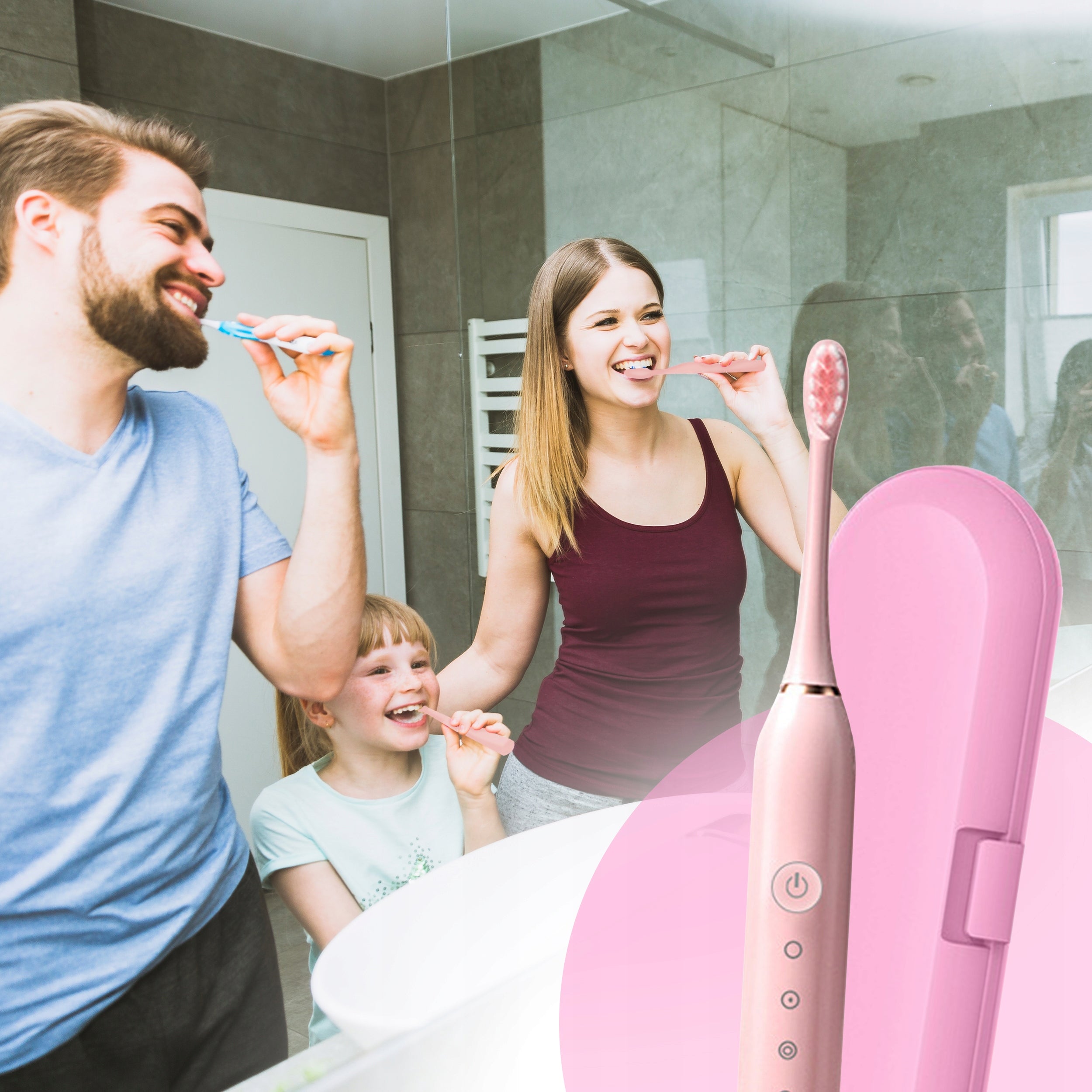 SONIC TOOTHBRUSH CASE 4 TIPS Electric 6 MODES SET Packaging status original