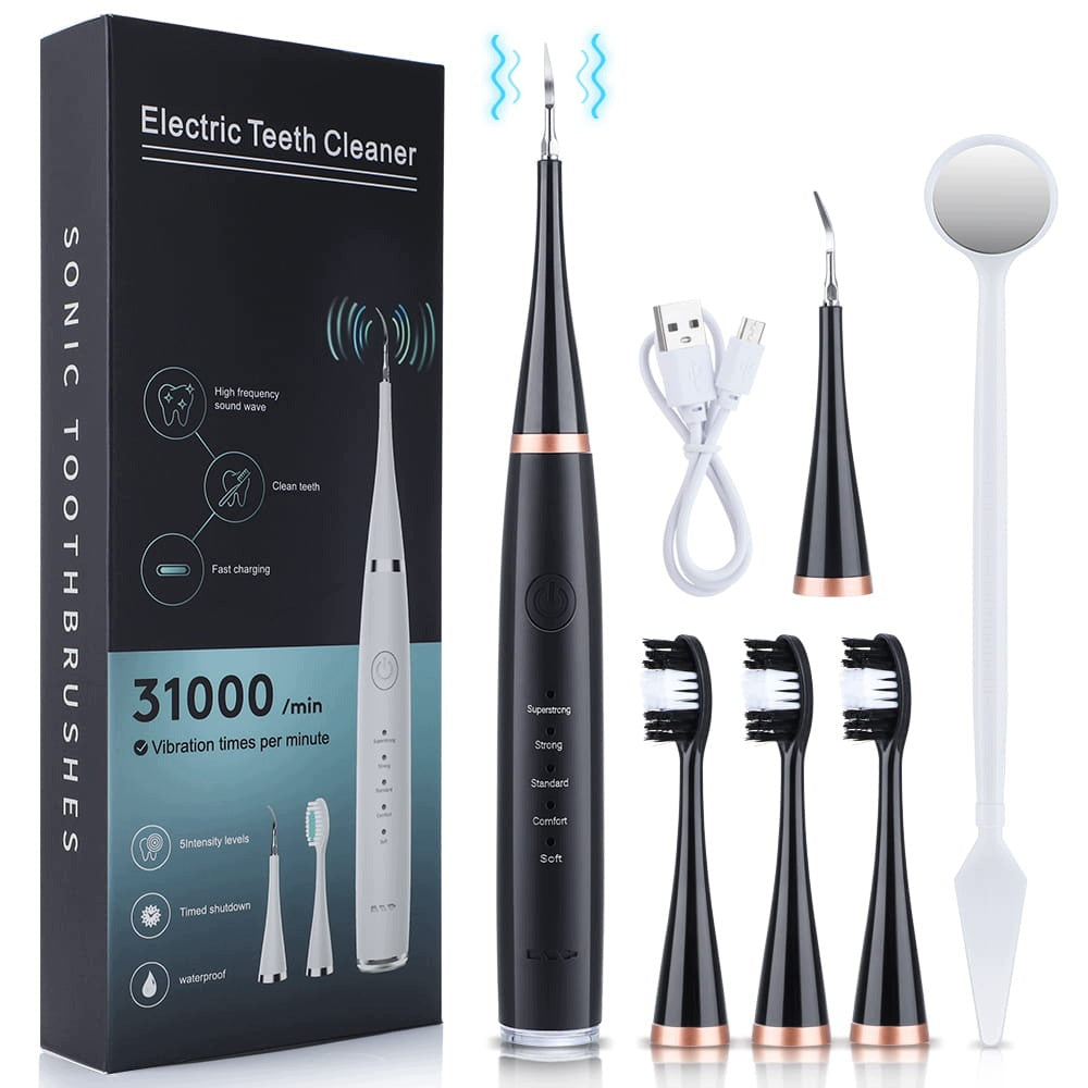 SONIC TOOTHBRUSH Dental Scaler Set Black