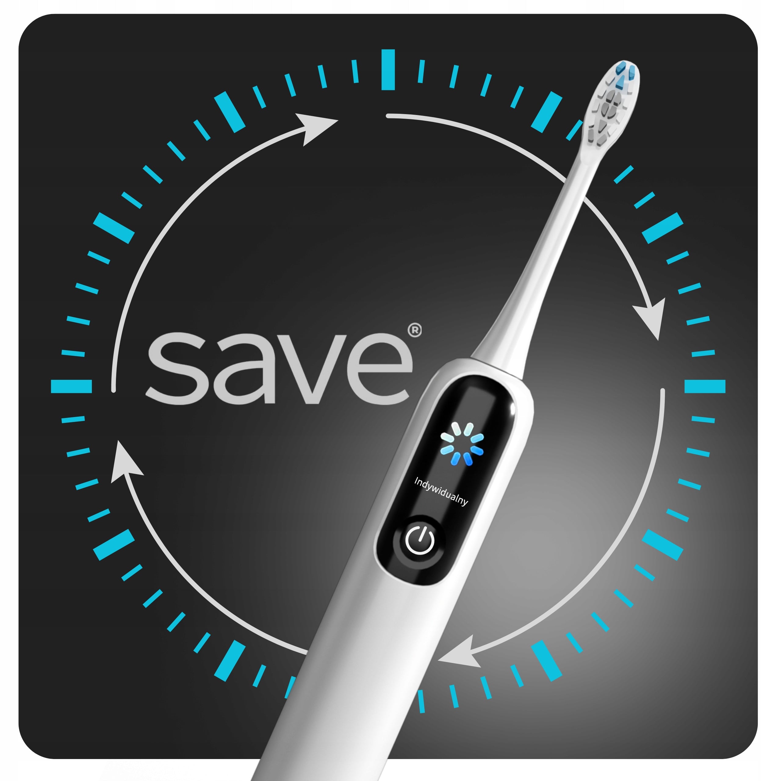 SONIC TOOTHBRUSH ELECTRIC 120tys r/min CASE CAP BASE Packaging status original