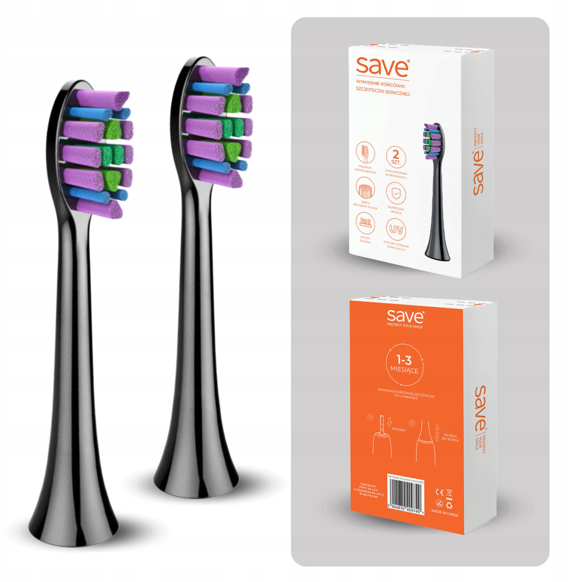SONIC TOOTHBRUSH ELECTRIC CHARGING BASE + CASE + 6 ATTACHMENTS Brand Save