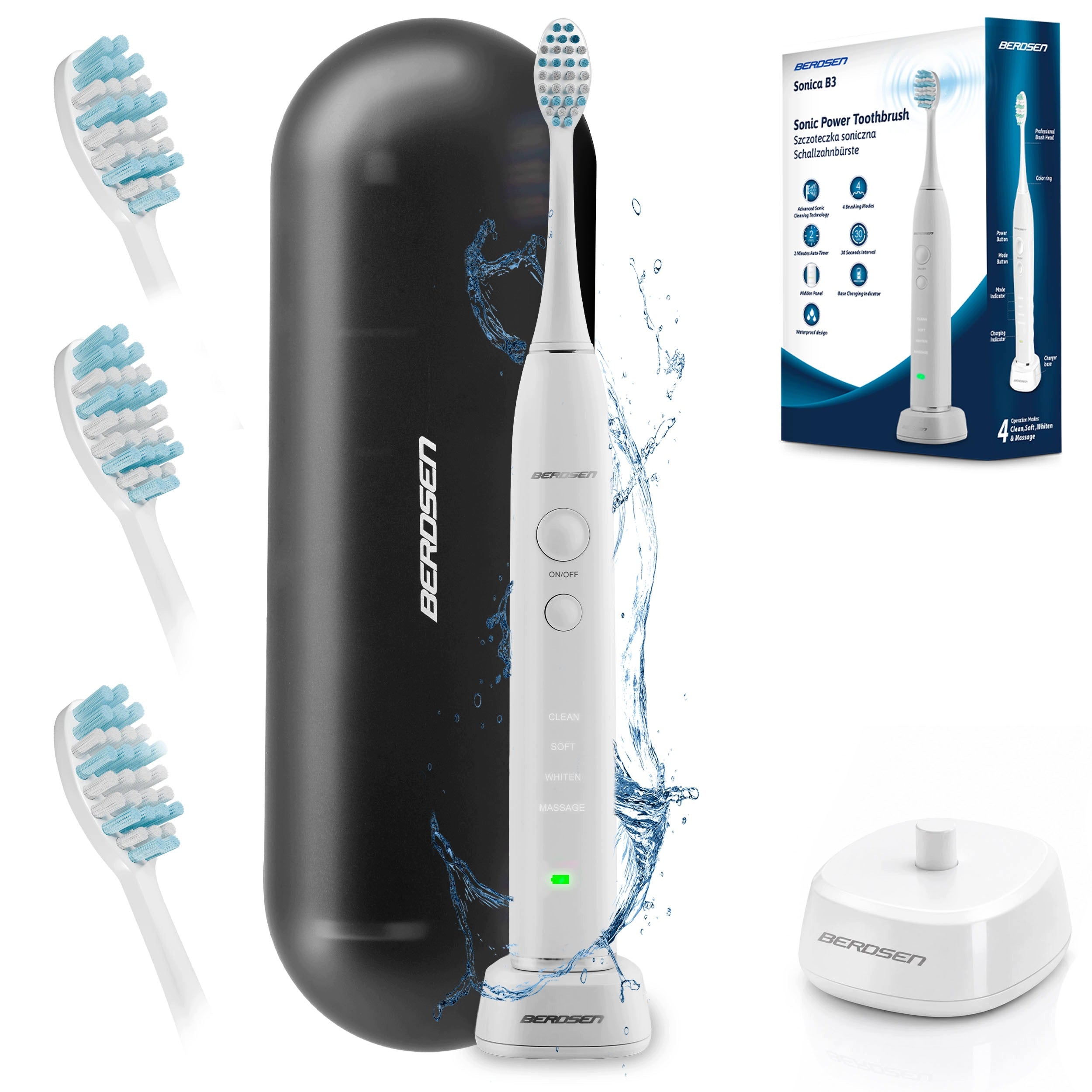 SONIC TOOTHBRUSH ELECTRIC SET WITH CASE BERDSEN