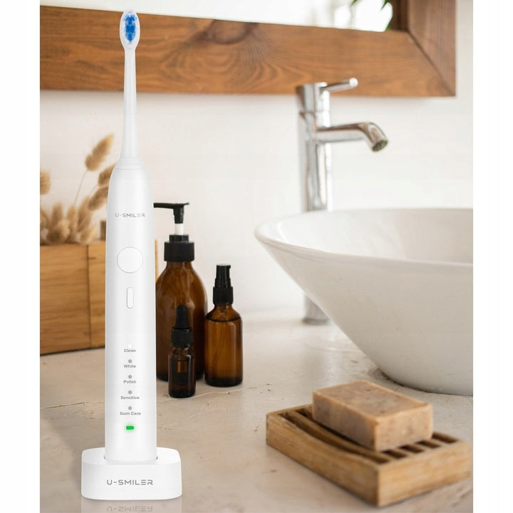 SONIC TOOTHBRUSH ELECTRIC U-SMILER CASE 5 MODES IPX8 Brand U-Smiler