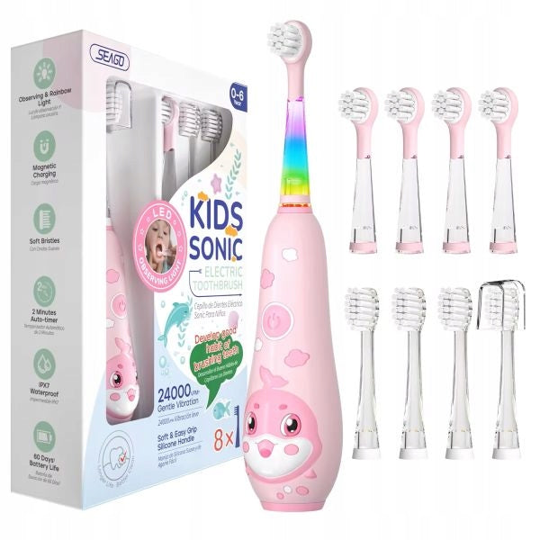 SONIC TOOTHBRUSH FOR CHILDREN 0-6 SEAGO SG-2139 PINK