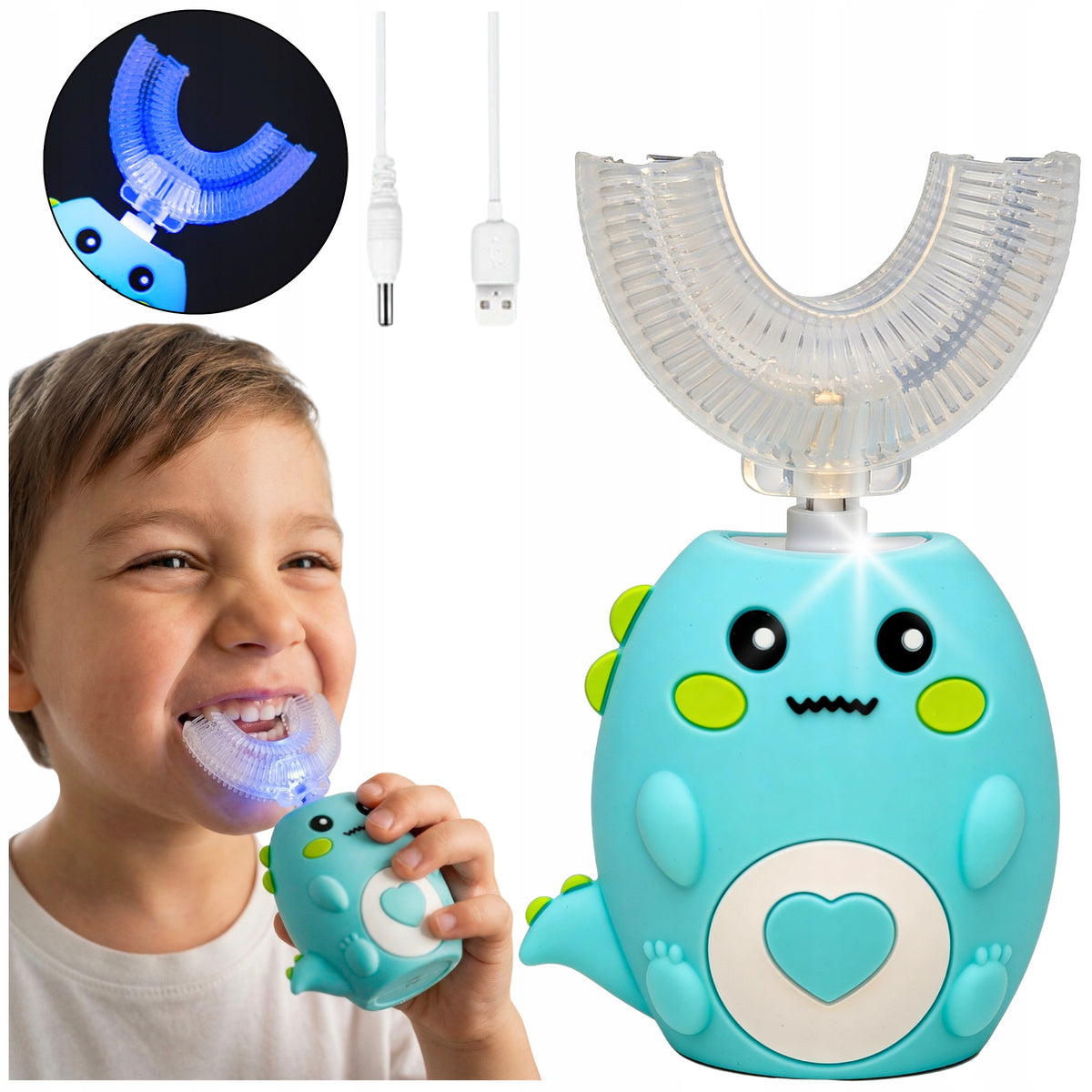 SONIC TOOTHBRUSH FOR LEARNING TO BRUSH TEETH ELECTRIC FOR CHILDREN 2-12 YEARS
