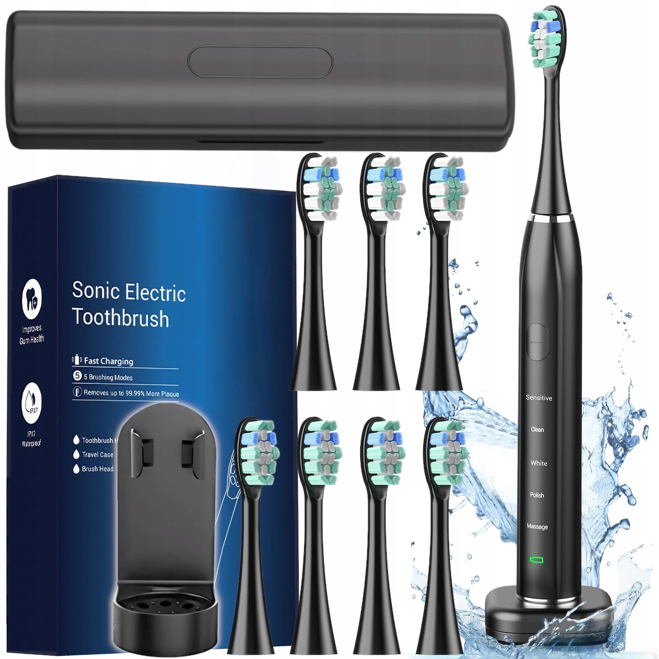 SONIC TOOTHBRUSH FOR ZEBRAS TODOMI MULTIPLE MODES 8 ELECTRIC TIPS