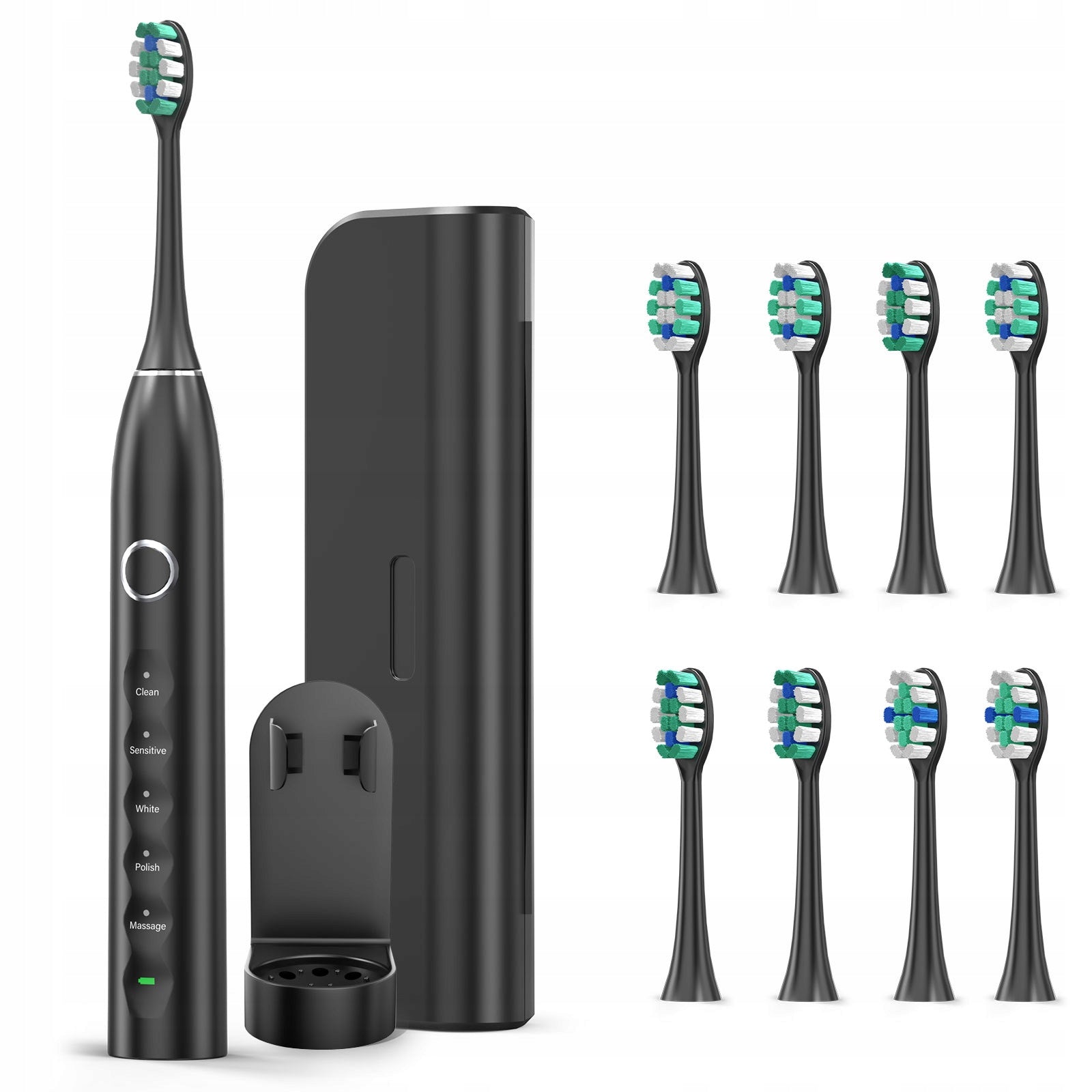 SONIC TOOTHBRUSH RIWALL RTB-01 CASE 8 TIPS 90000 RPM