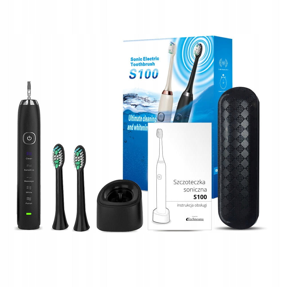 SONIC TOOTHBRUSH SARMOCARE S100 42000 MOVEMENTS/MINUTE 5 MODES BLACK