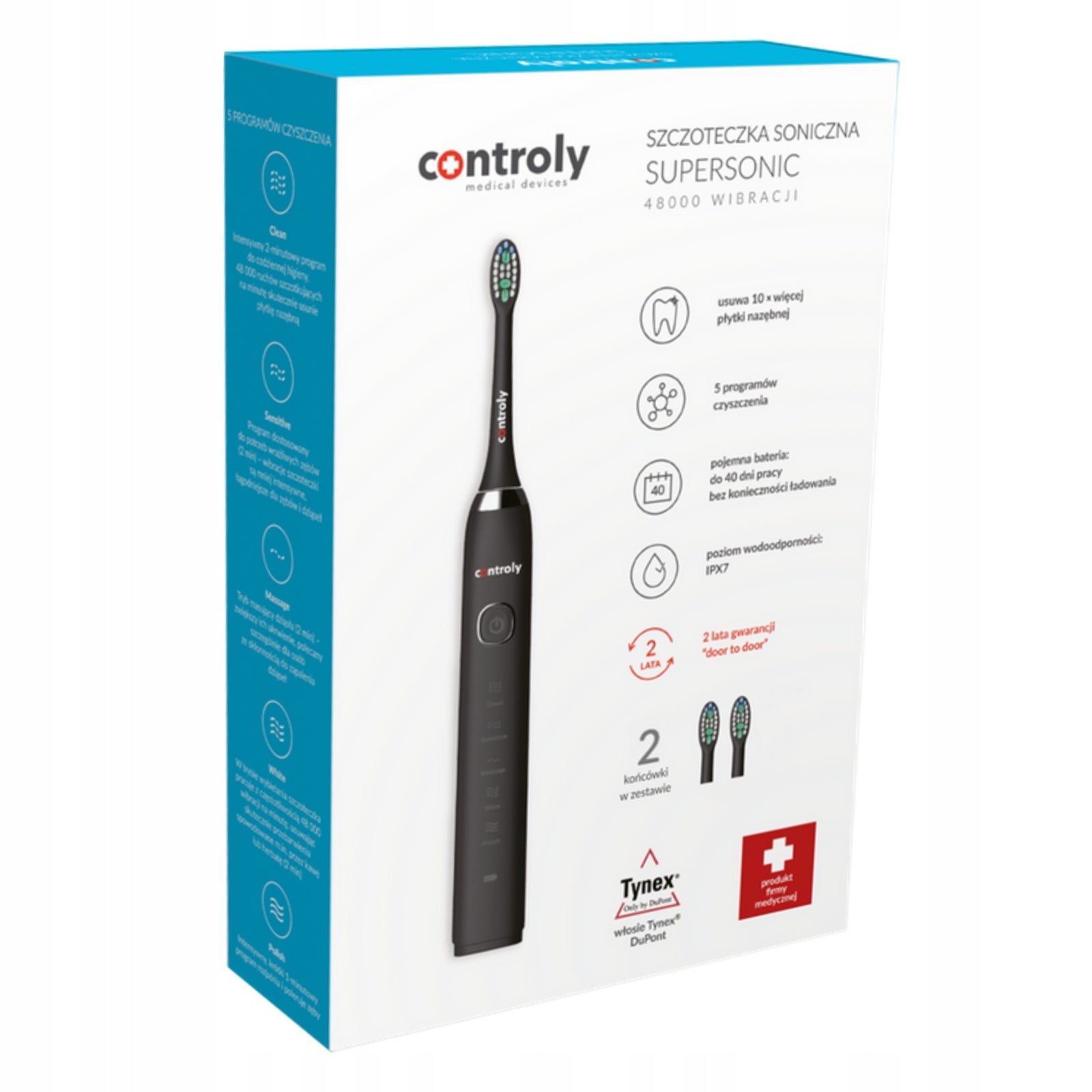 SONIC TOOTHBRUSH SUPERSONIC CONTROLY 48000 BLACK Medical device yes