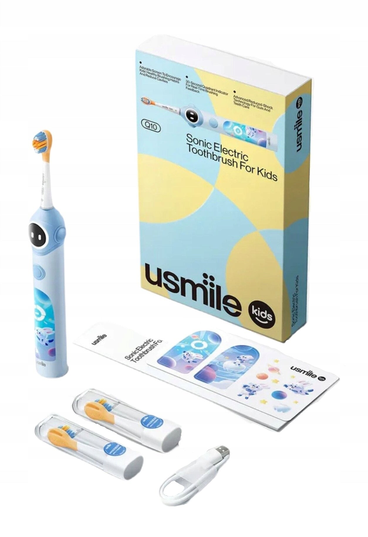 SONIC TOOTHBRUSH USMILE FOR CHILDREN Q10 BLUE Dominant color blue