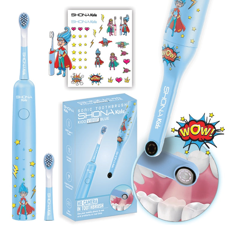 SONIC TOOTHBRUSH for children SHONA KIDO VISION + stickers + Wi-fi CAMERA