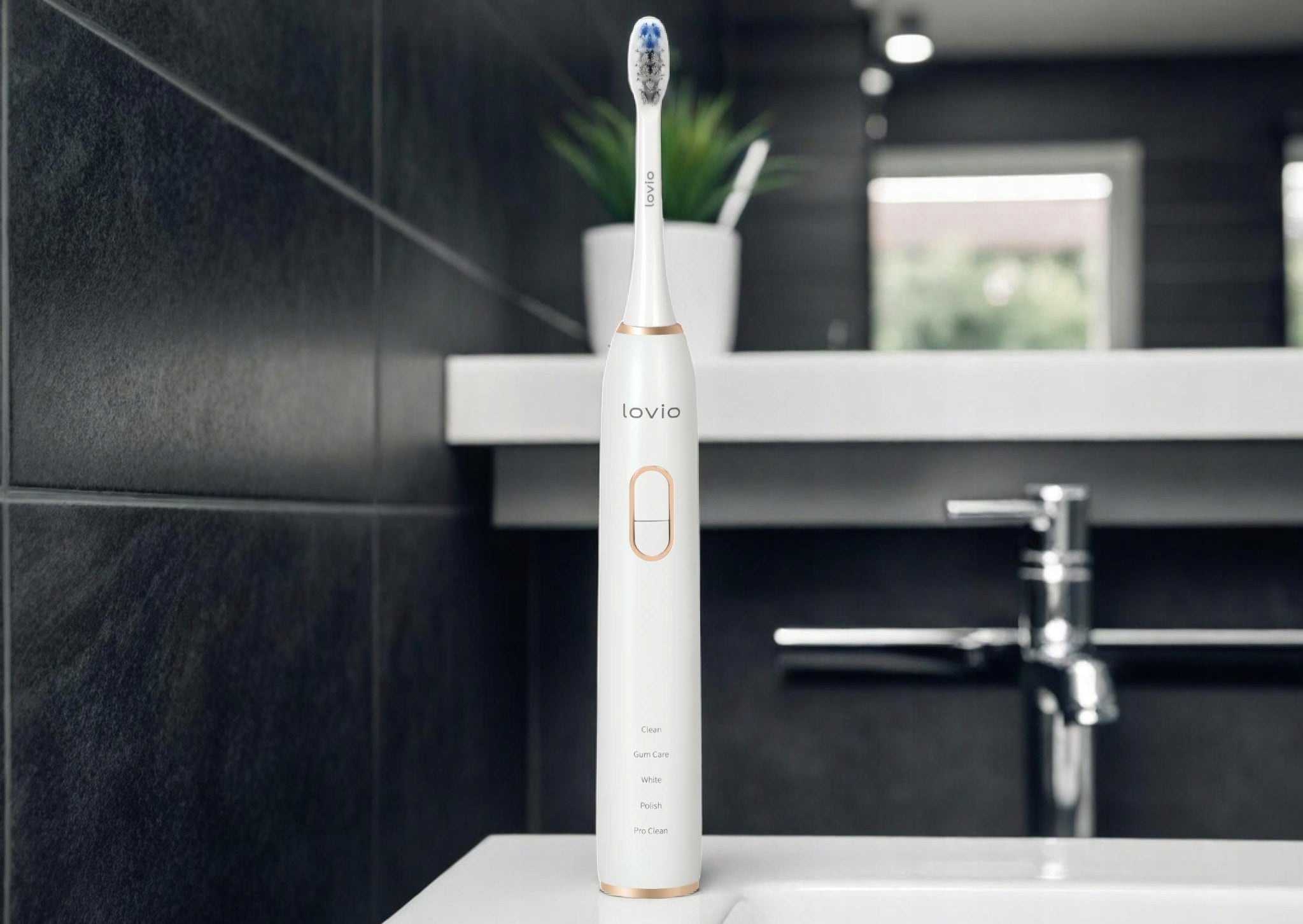 SONIC toothbrush LOVIO PRO ELECTRIC CASE 10 tips white Packaging status original