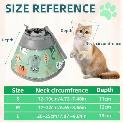 SOODYOOW CAT CONE SOFT ADJUSTABLE COLLAR ELIZABETHAN STOP LICKS Brand Adac
