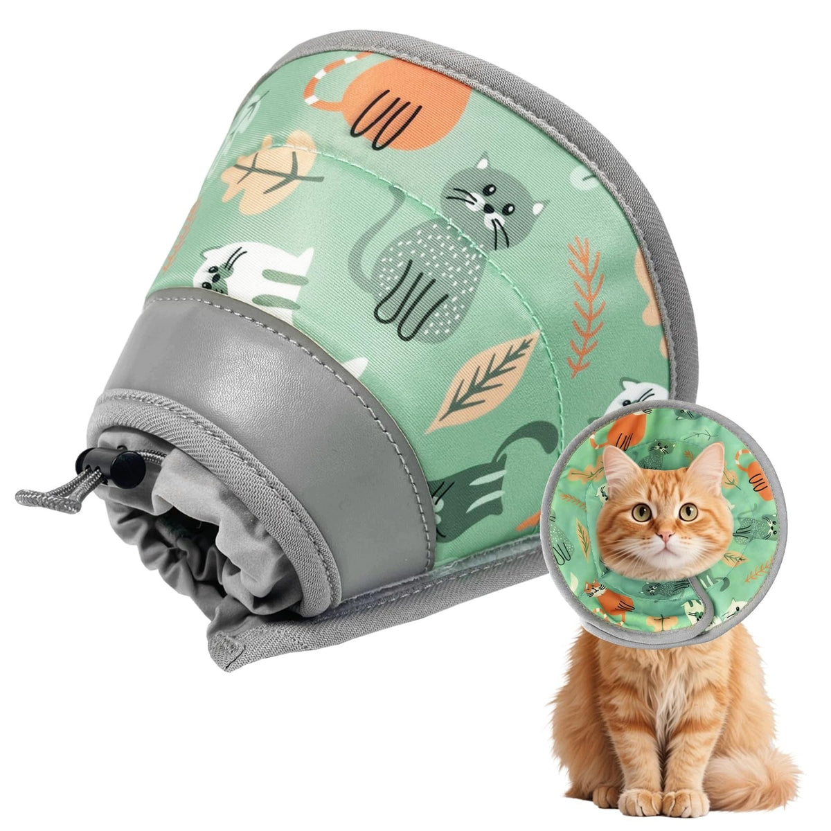 SOODYOOW CAT CONE SOFT ADJUSTABLE COLLAR ELIZABETHAN STOP LICKS