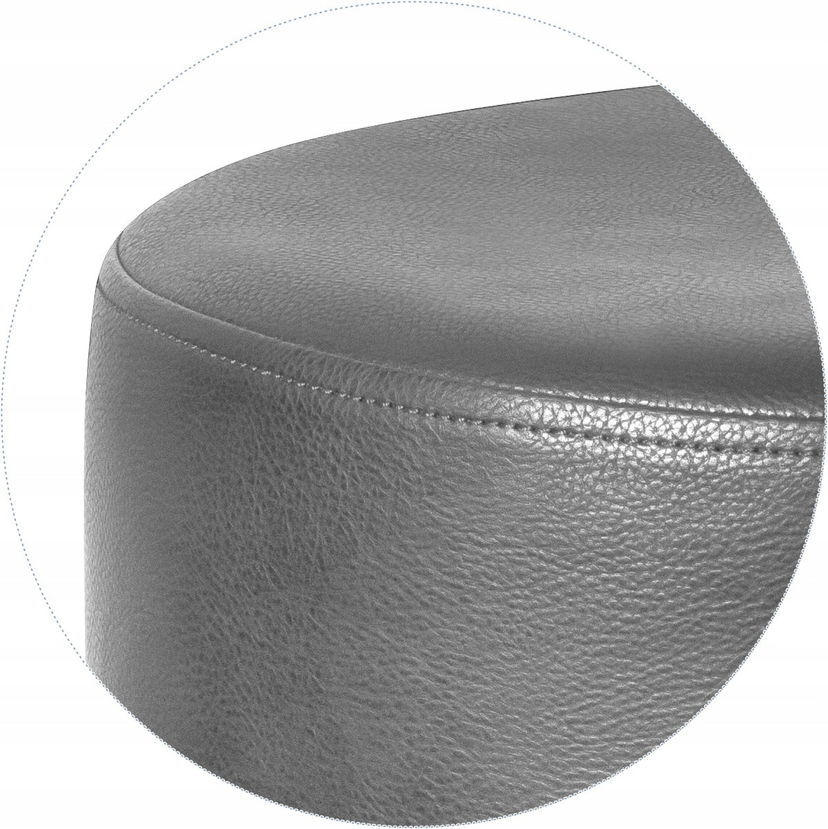 SOPLO Pouf Hoker Grey Upholstered Stool Seat Manufacturer code TP-05-MJ8-5