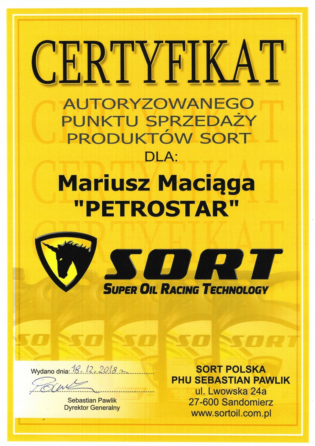 SORT 5W40 C3 5L Packaging status original