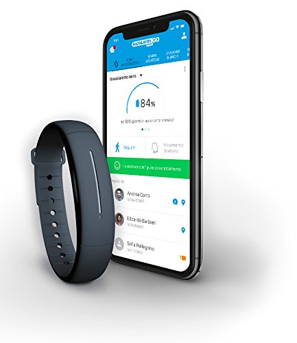 SOS band Beghelli Salvalavita Young Bluetooth alarm locator black