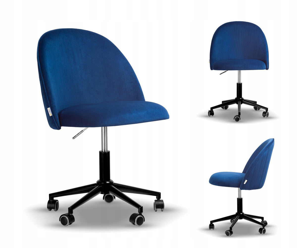 SOUL blue velour swivel chair style LOFT