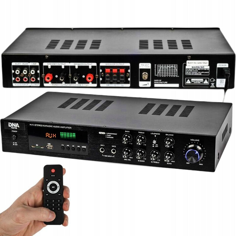 SOUND AMPLIFIER 5.0 STEREO HIFI BLUETOOTH USB SD FM AUX REMOTE CONTROL DNA AMPLI