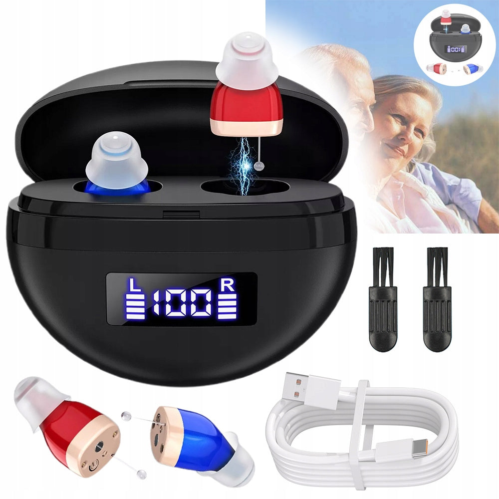 SOUND AMPLIFYING HEARING AID 300MAH CHARGER CASE FOR SENIORS