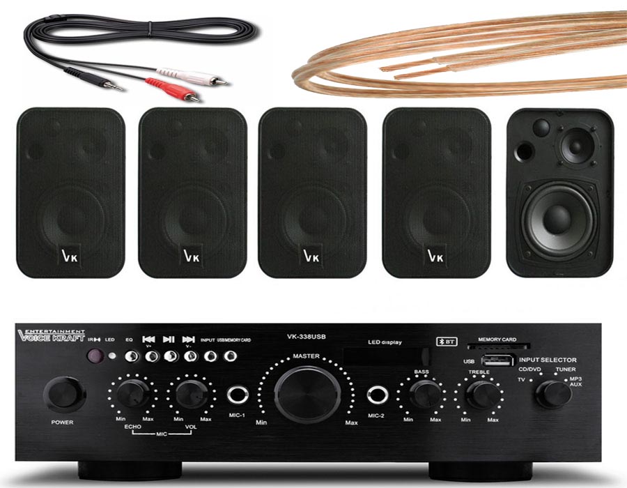 SOUND SYSTEM FOR LIVING ROOM, OFFICE, SHOP PREMISES BLUETOOTH AMPLIFIER RADIO 5 COLUMN