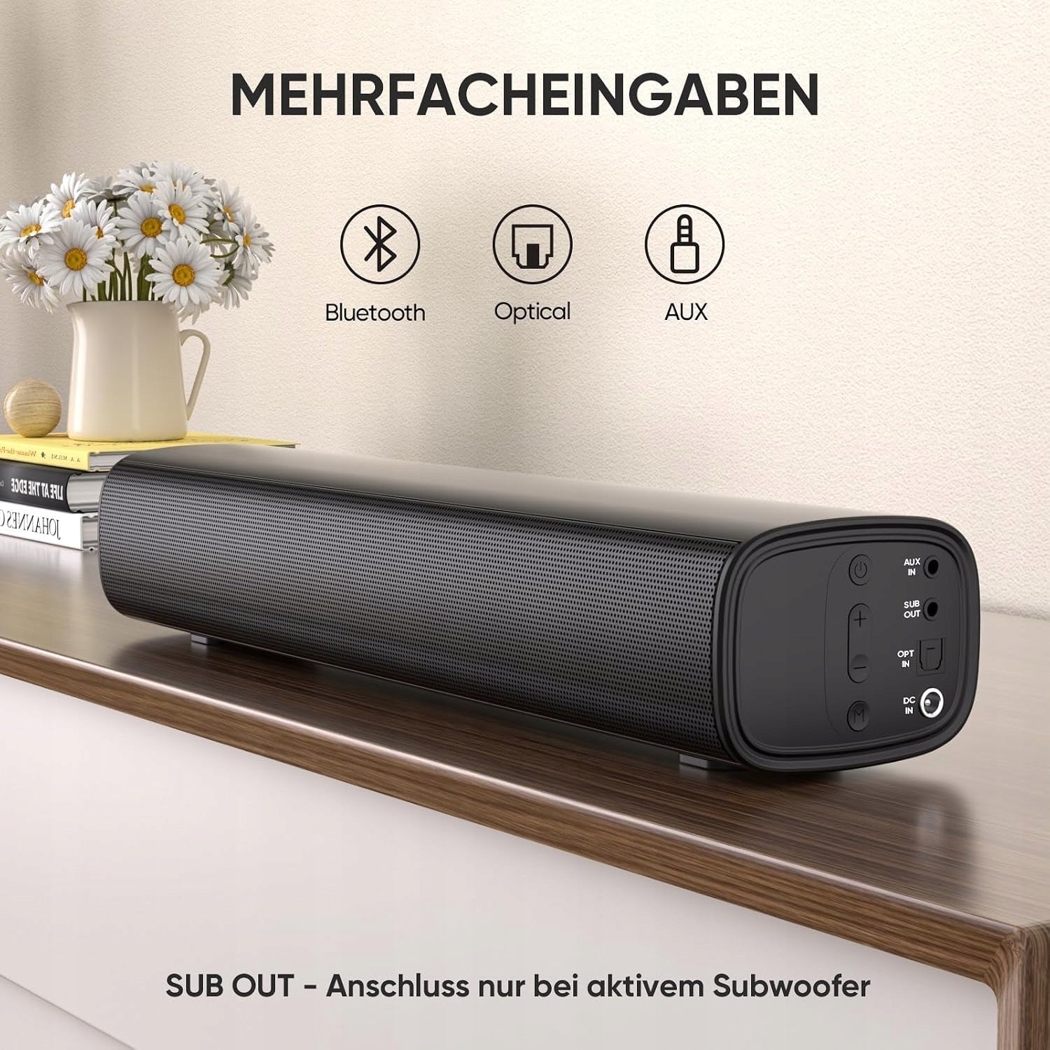 SOUNDBAR FOR TV PC 40W BLUETOOTH OPTICAL AUX SAIYIN 2.0 SPEAKER Manufacturer code DS6301S