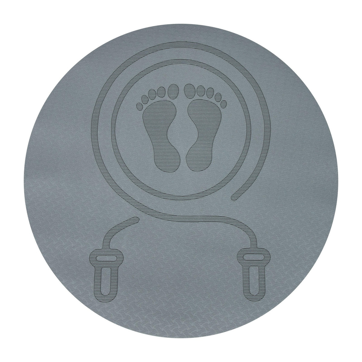 SOUNDPROOF GREY PADDED FITNESS MAT FOR JUMP ROPE WORKOUTS Length 60 cm