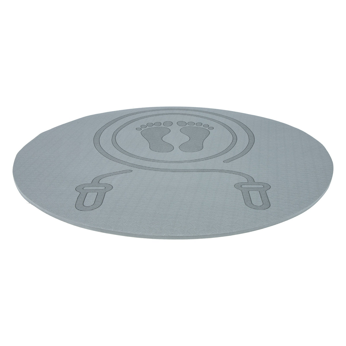 SOUNDPROOF GREY PADDED FITNESS MAT FOR JUMP ROPE WORKOUTS