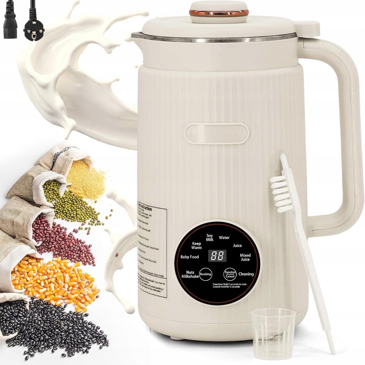 SOY MILK MACHINE 8 AUTOMATIC PROGRAMS 1200ML MULTIFUNCTIONAL
