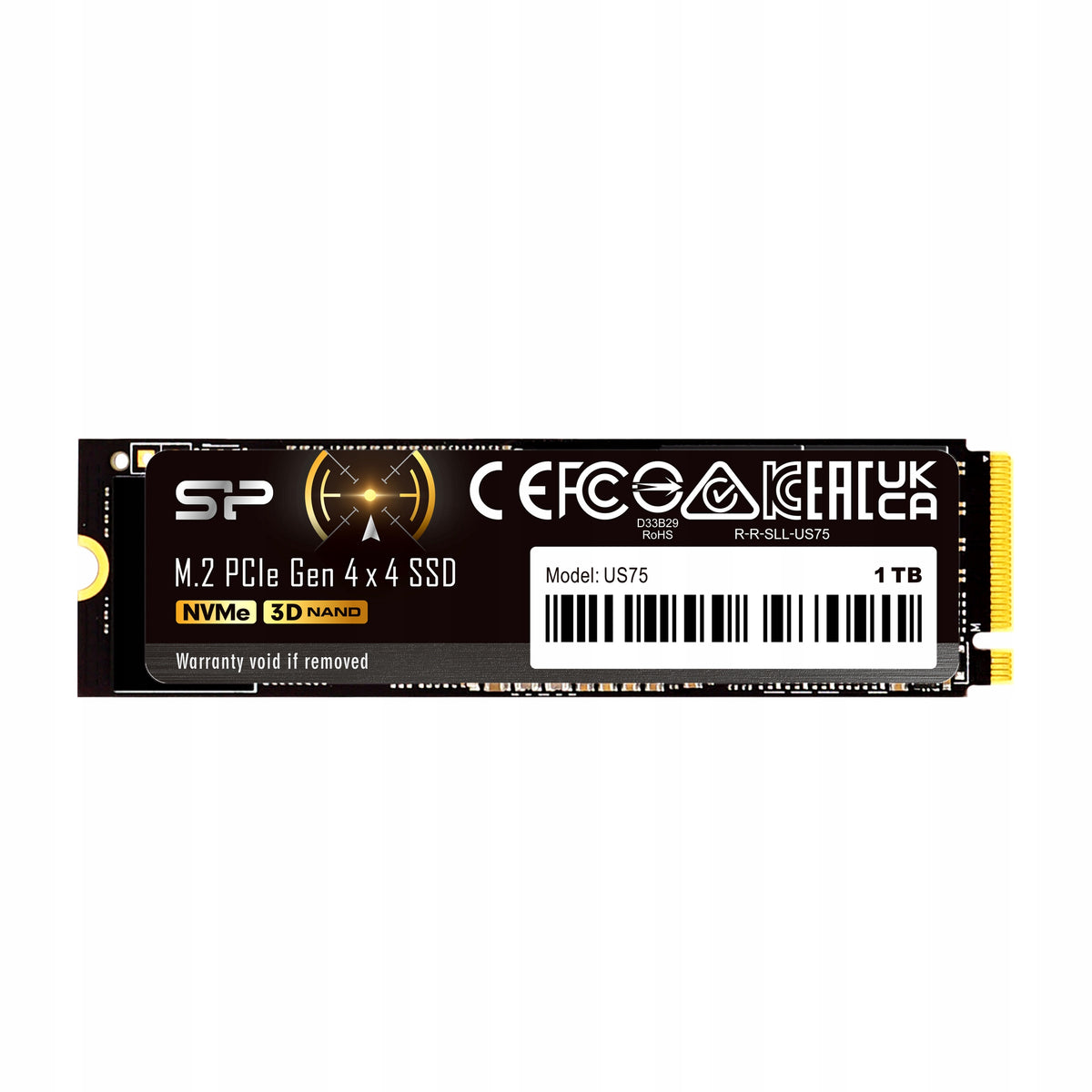 SP Silicon Power 1TB US75 NVMe 4.0 Gen4x4 PCIe M.2 R/W 7,000/6,000 MB/s