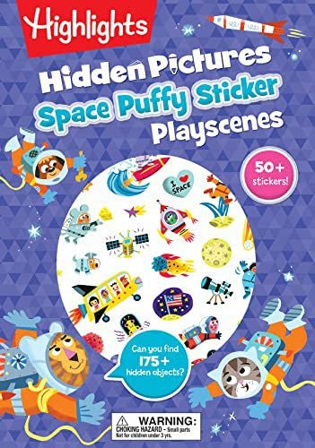 Space Hidden Pictures Puffy Sticker Spielszenen 