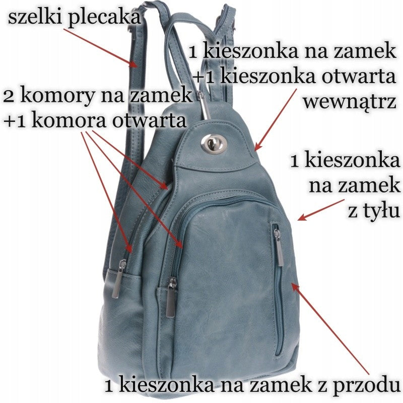 SPACIOUS BACKPACK FOR ONE SHOULDER BACKPACK BAG 2IN1 blue Gender woman