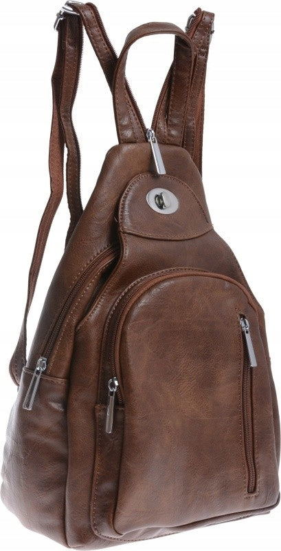 SPACIOUS BACKPACK FOR ONE SHOULDER BACKPACK BAG 2IN1 brown dark
