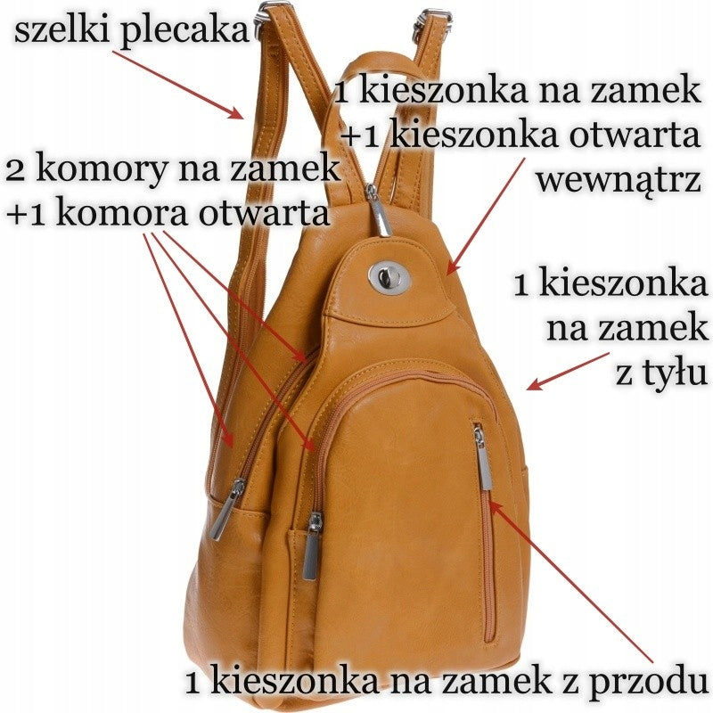 SPACIOUS BACKPACK FOR ONE SHOULDER BACKPACK BAG 2IN1 yellow Gender woman