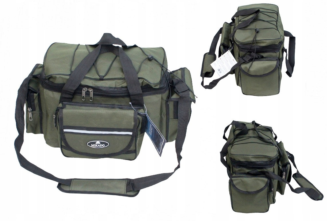 SPACIOUS Fishing Bag with Pockets MIKADO FOR GIFT FOR ANGLER Color black