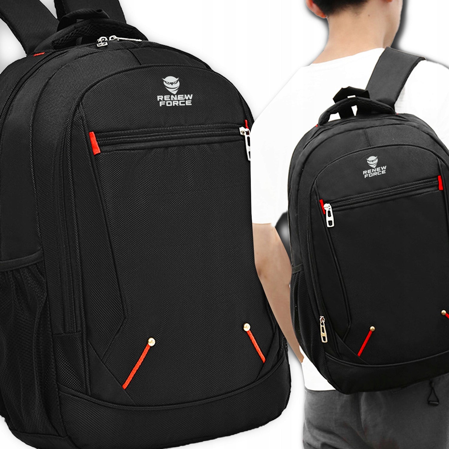 SPACIOUS city backpack sports hiking school REINFORCED laptop XXL