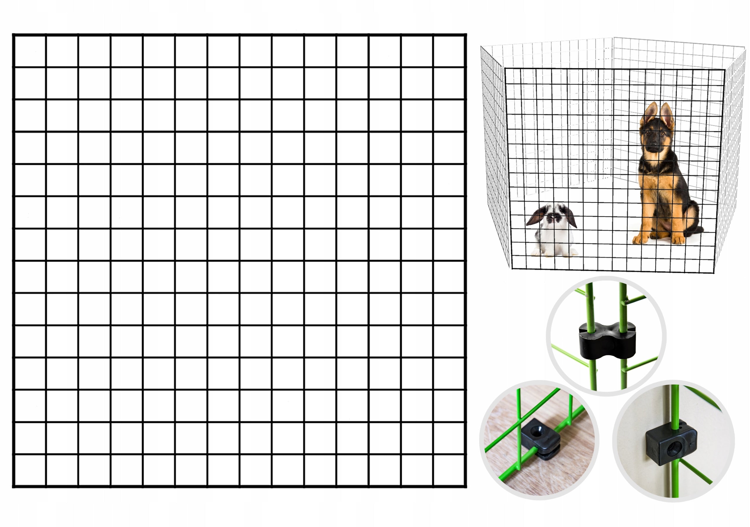 SPAN FOR PLAYPEN MODULAR CAGE COTTAGE FENCE FOR RABBIT CAT DOG Brand Wybiegowo
